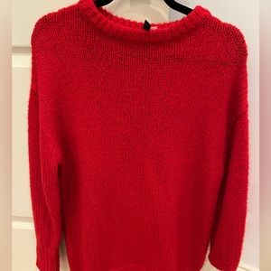 H&M Red Tunic oversized Sweater